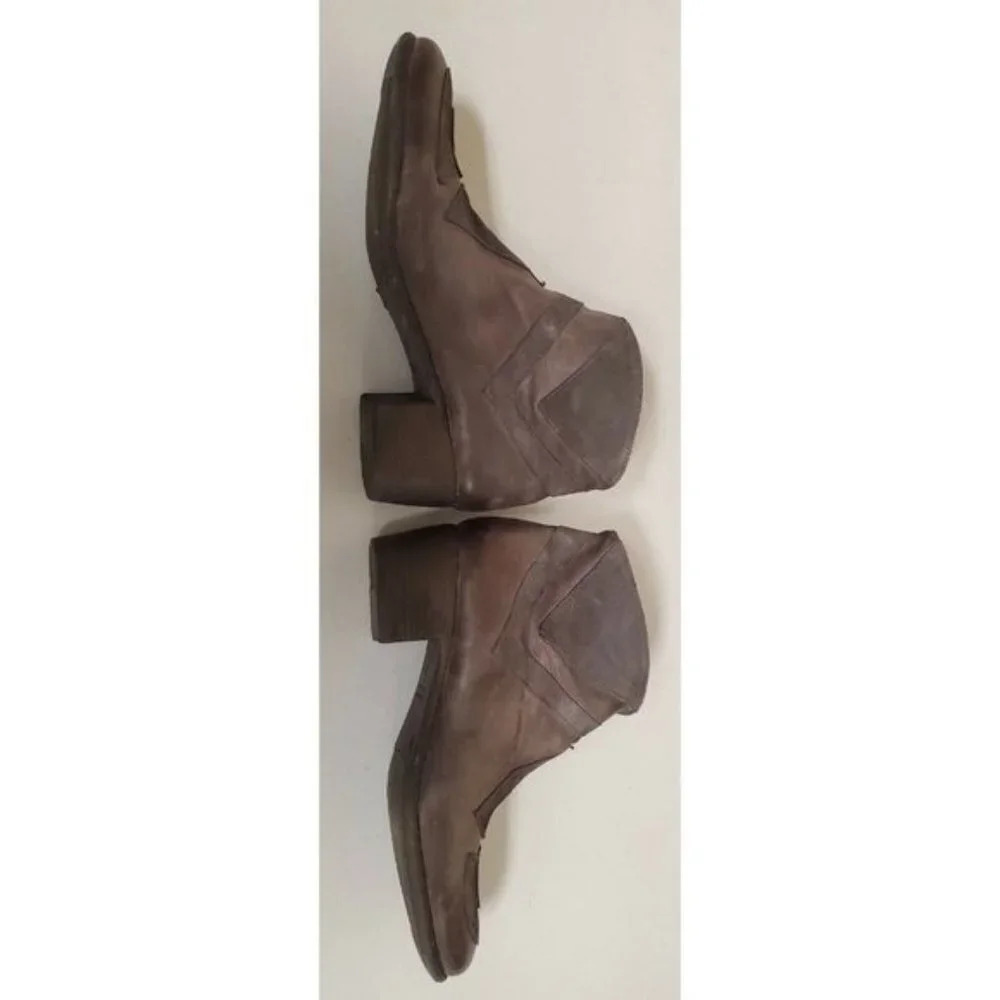 Gidigio Size 38 Charcoal Gray Leather w/ Suede Bootie / Ankle Booties  Italy EUC - Picture 10 of 12